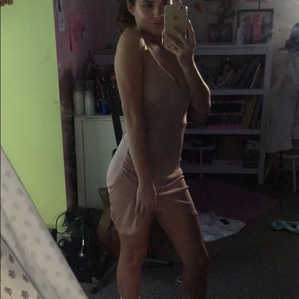 Light pink bodycon dress